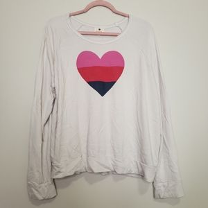 Sundry heart pullover sweatshirt 0 or xs nwt